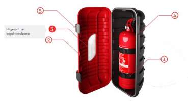 Preview: Daken kompakt Feuerlöscher Schutzkasten für 6kg Feuerlöscher LKW/KFZ